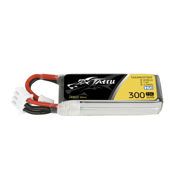Tattu 300mAh 7.6V 75C 2S Lipo Batterie mit JST-PHR Stecker TAA3002S75JST