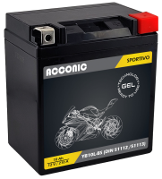 ACCONIC Sportivo GEL YB10L-BS Motorradbatterie 10 Ah 12V (DIN 51112 /51113)