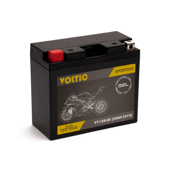 VOLTIC Sportivo GEL YT12B-BS Motorradbatterie 10Ah 12V (DIN 51015)