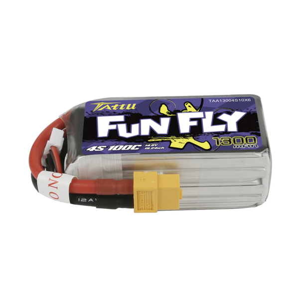Tattu 1300mAh 14.8V 100C 4S1P Funfly Series Lipo Batterie mit XT60 Stecker TAA13004S1