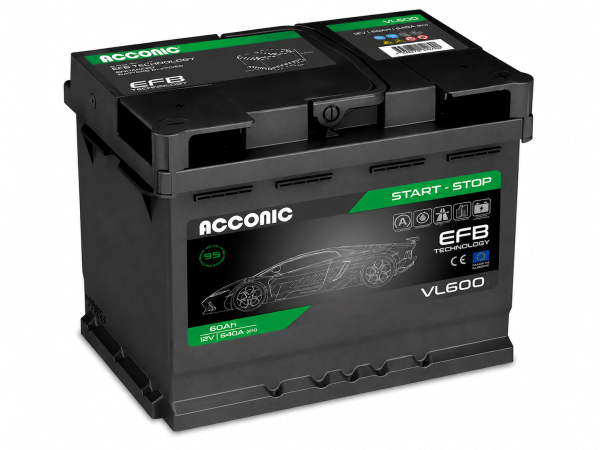 ACCONIC VL600 START-STOP EFB 60Ah Autobatterie 560 500 064