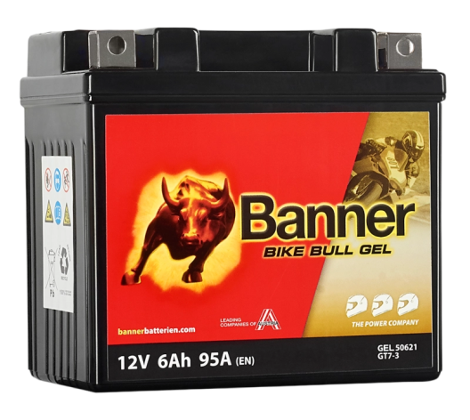 Banner BGTZ7-S Bike Bull GEL 50621 6Ah Motorradbatterie YTZ7S (DIN 50412)