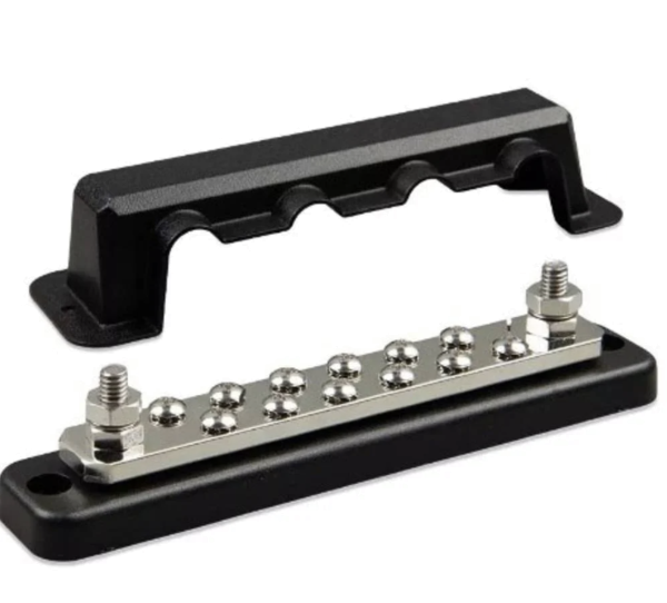 Victron Busbar 250A 2P mit 12 Schrauben + Abdeckung - Sammelschiene VBB125021220