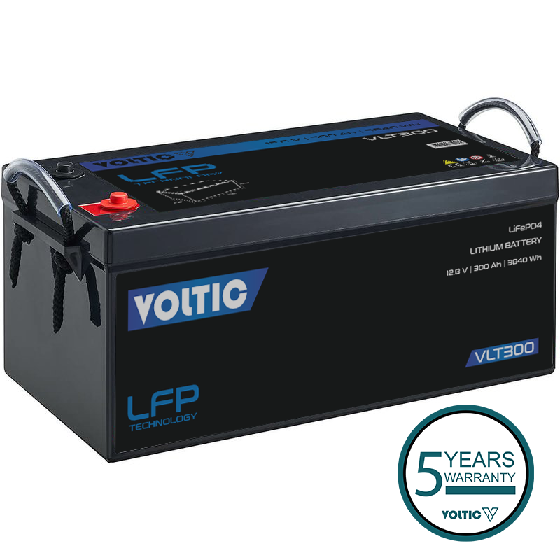VOLTIC VLT300 12V LiFePO4 Lithium Versorgungsbatterie 300Ah mit App