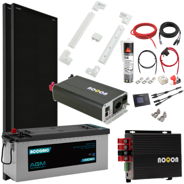 Wohnmobil Komplett-Set MEDIUM - mit AGM Batterie