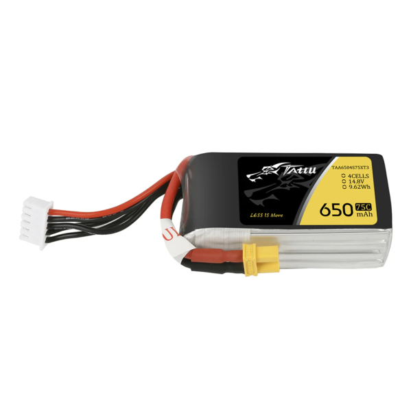 Tattu 650mAh 14.8V 75C 4S1P Lipo Batterie mit XT30 Stecker TAA6504S75XT3