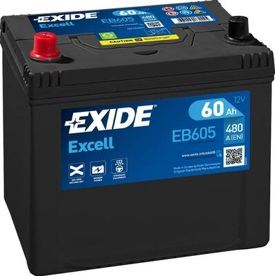 Exide EB605 Excell 60Ah Autobatterie