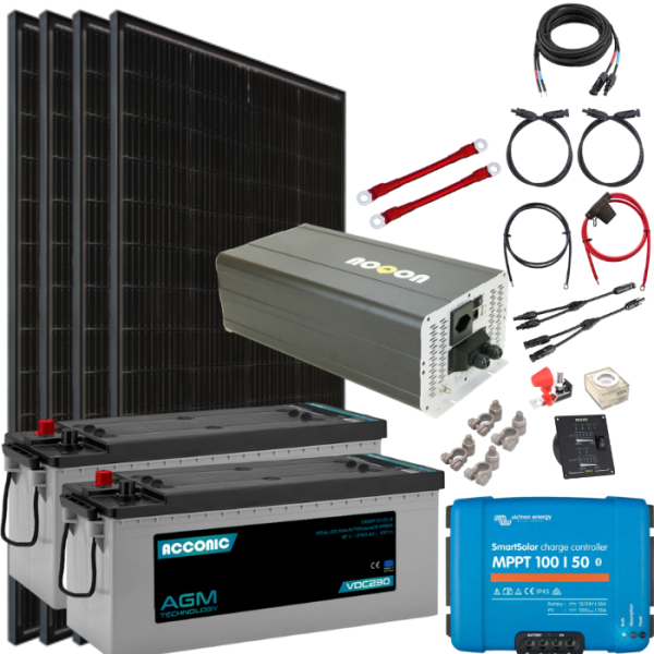 Solaranlage Komplett-Set EXTRA LARGE - mit AGM Batterie