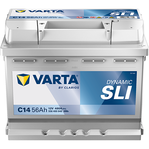Varta C14 Dynamic SLI 556 400 048 Autobatterie 56Ah (Black Dynamic)