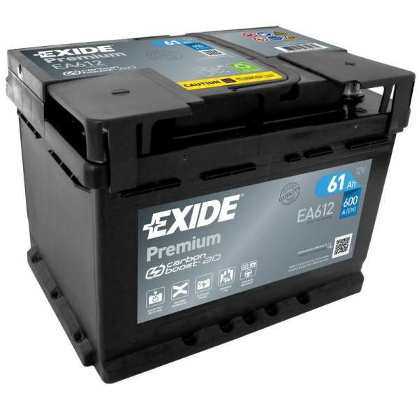 Exide EA612 Premium Carbon Boost 61Ah Autobatterie 561 400 060