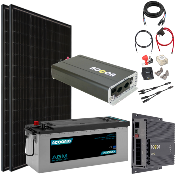 Solaranlage Komplett-Set LARGE - mit AGM Batterie