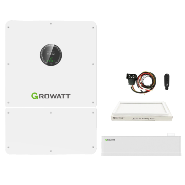 Growatt Backup-Set mit WIT 8K-HU 8kW Hybrid-Wechselrichter und 5 kWh Niederspannungsbatterie