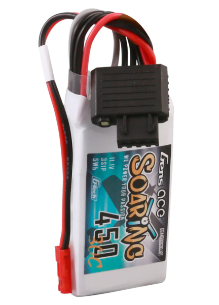 Gens ace 450mAh 11,1 V 30C 3S1P G-Tech Soaring Lipo-Akkupack mit JST-SYP-Stecker GEA4503S30JGT