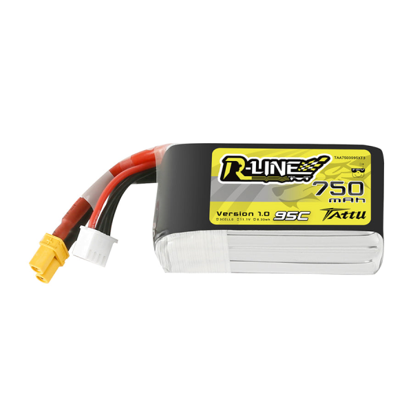 Tattu 750mAh 11.1V 95C 3S1P R-Line LiPo Batterie mit XT30 Stecker TAA7503S95XT3
