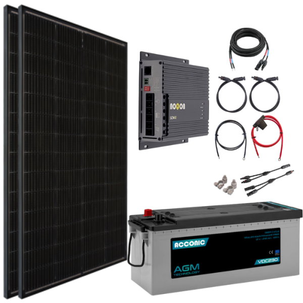 Solaranlage Basic-Set LARGE - mit AGM Batterie