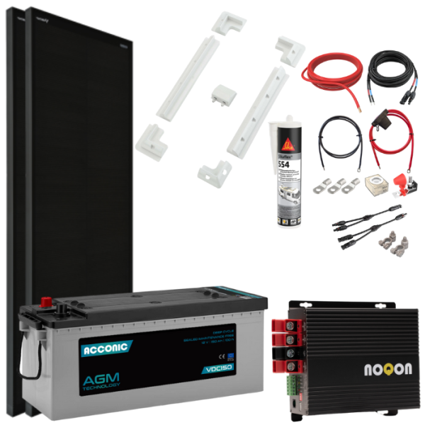 Wohnmobil Ladebooster-Set MEDIUM - mit AGM Batterie