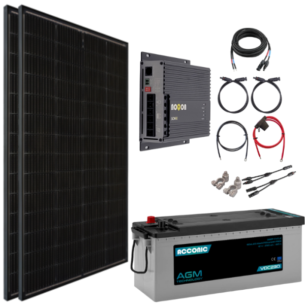 Solaranlage Basic-Set LARGE - mit AGM Batterie