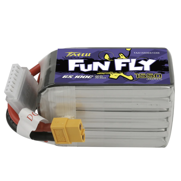Tattu 1550mAh 22.2V 100C 6S1P Funfly Series Batterie mit XT60 Stecker TAA15506S10X6