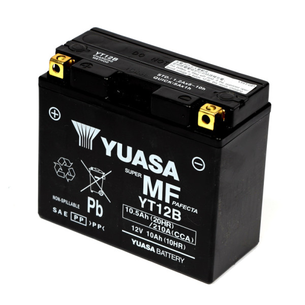Yuasa YT12B AGM 10Ah Motorradbatterie (DIN 51015)