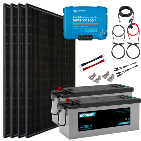 Solaranlage Basic-Set EXTRA LARGE - mit AGM Batterie