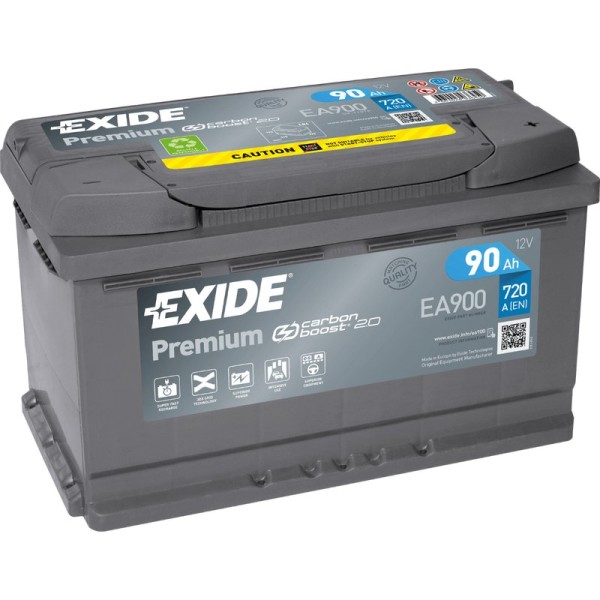 Exide EA900 Premium Carbon Boost 90Ah Autobatterie 585 400 080