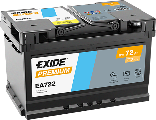 Exide EA722 Premium Carbon Boost 72Ah Autobatterie 574 402 075