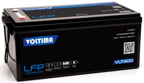 VOLTIMA VLT400 12V LiFePO4 Lithium Versorgungsbatterie 400Ah mit App