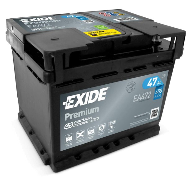 Exide EA472 Premium Carbon Boost 47Ah Autobatterie 552 401 052
