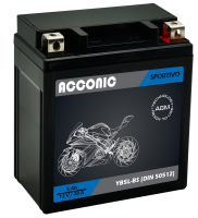 ACCONIC Sportivo AGM YB5L-BS Motorradbatterie 5 Ah 12V (DIN 50512)