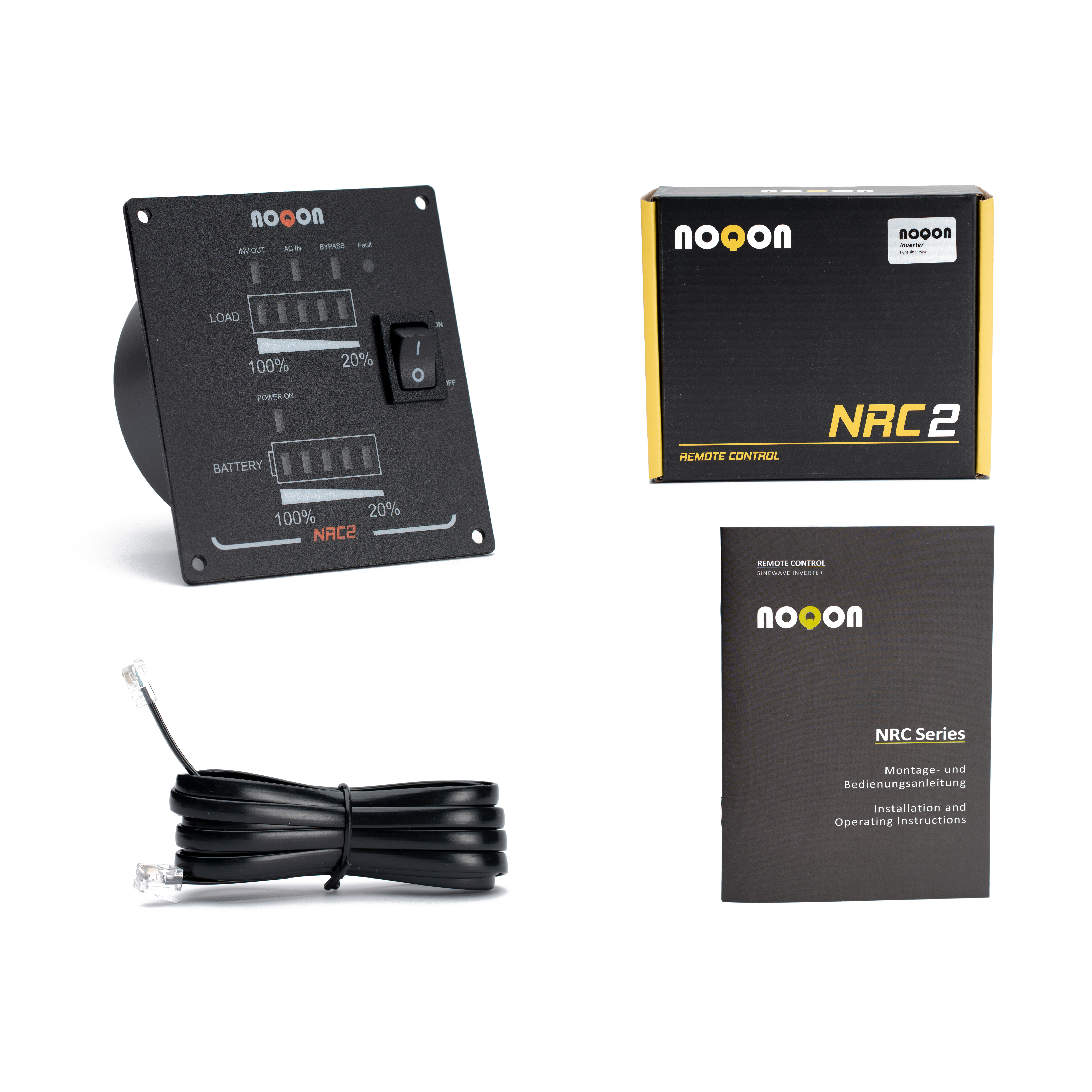 NOQON NRC2 Fernbedienung mit Ladestandsanzeige für Wechselrichter