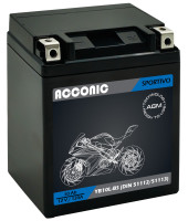 ACCONIC Sportivo AGM YB10L-BS Motorradbatterie 10 Ah 12V (DIN 51112/51113)