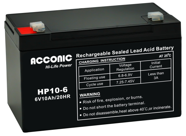 Acconic HP10-6 Hi-Life Power AGM 6V 10Ah Bleiakku