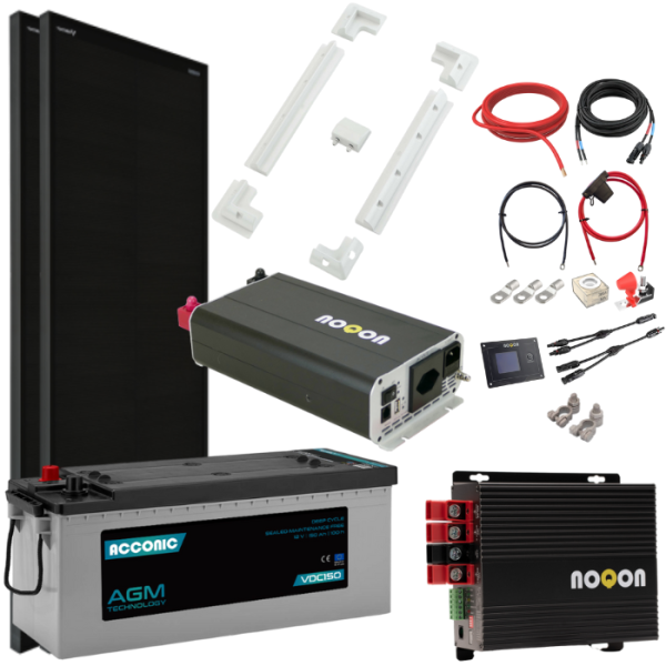 Wohnmobil Komplett-Set MEDIUM - mit AGM Batterie