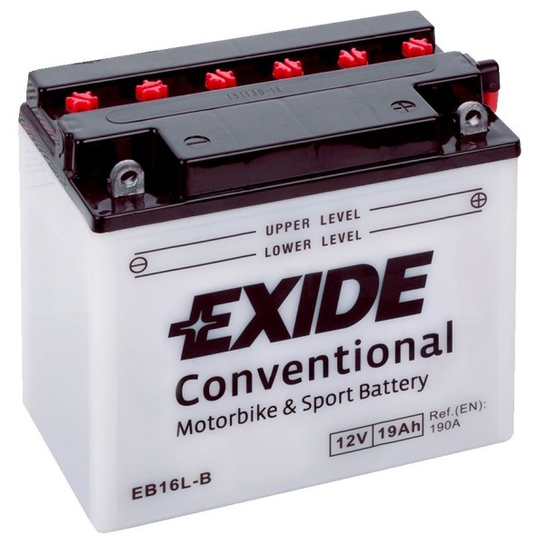 Exide EB16L-B Conventional 19Ah Motorradbatterie (DIN 51911) YB16L-B