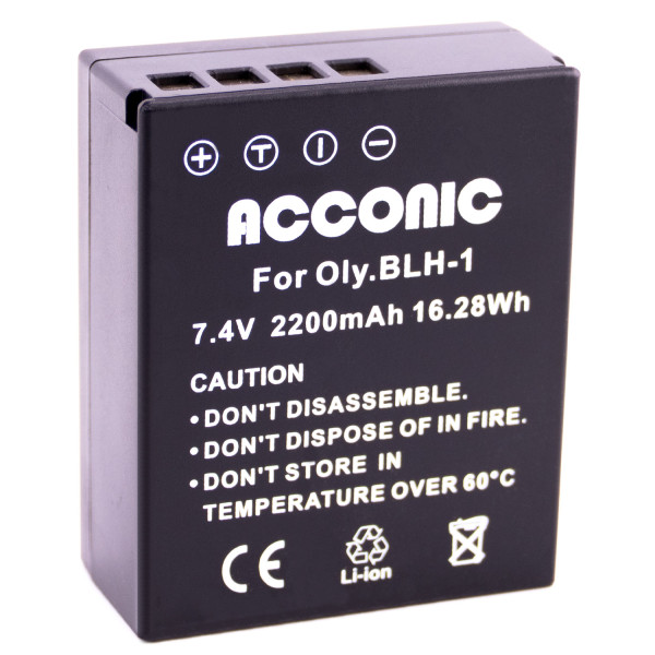 Acconic Photon Series BLH-1 Ersatz Akku für Olympus BLH-1 OM-D EM-1 Mark 2 EM-1 Mark II