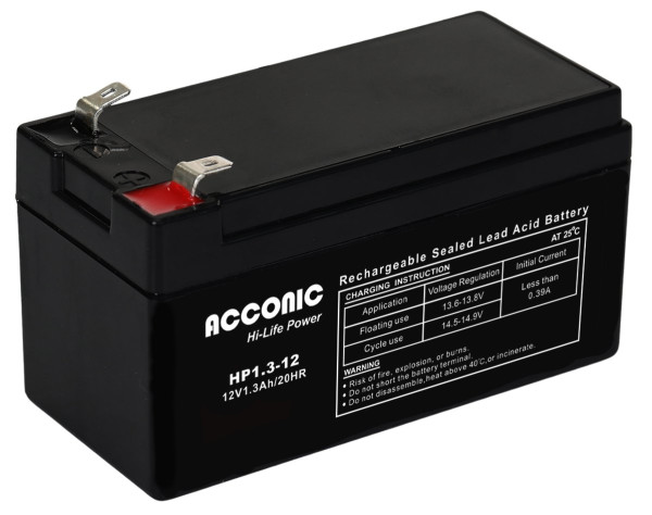 Acconic HP1.3-12 Hi-Life Power AGM 12V 1.3Ah Bleiakku