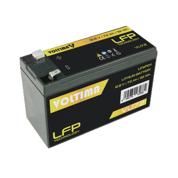 VOLTIMA VLI7,2 12V LiFePO4 Lithium Versorgungsbatterie 7,2Ah