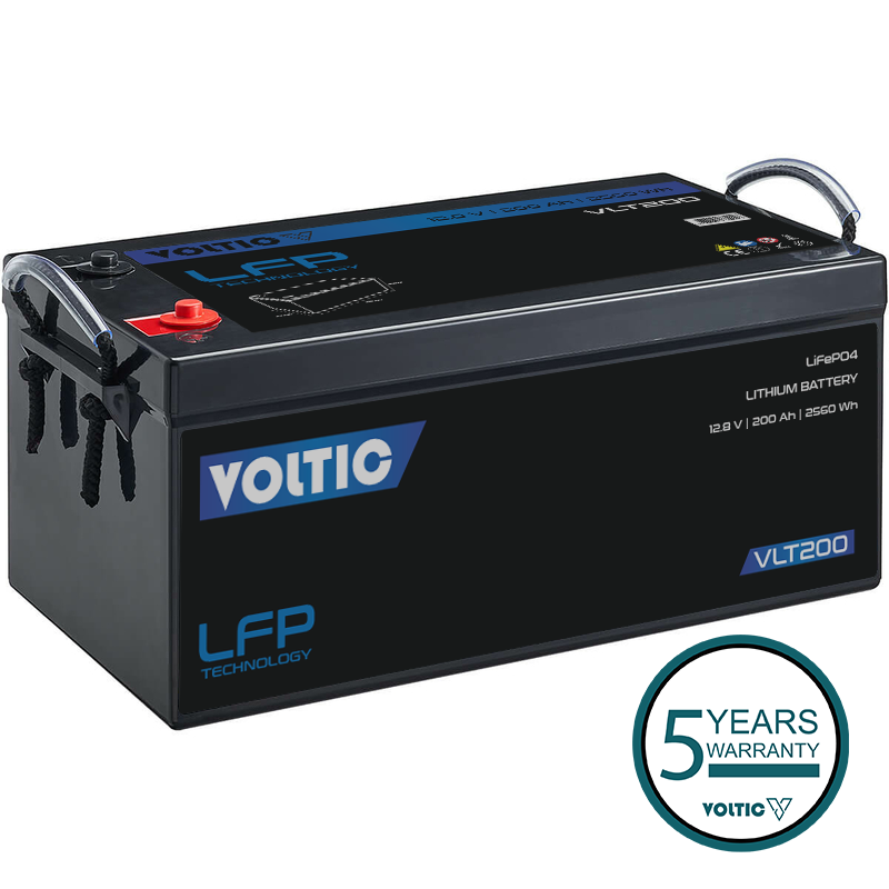 VOLTIC VLT200 12V LiFePO4 Lithium Versorgungsbatterie 200Ah mit