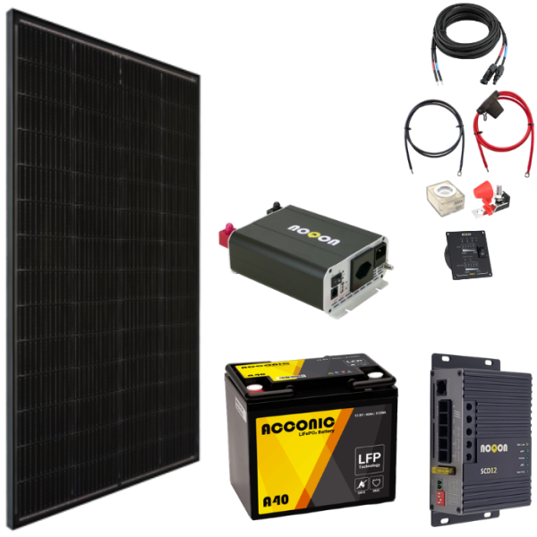 Solaranlage Komplett-Set EXTRA SMALL - mit Lithium Batterie