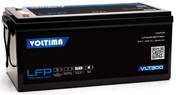 VOLTIMA VLT300 12V LiFePO4 Lithium Versorgungsbatterie 300Ah mit App