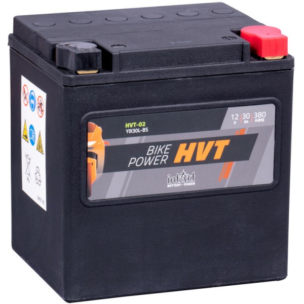 Intact HVT-02 Bike-Power HVT 30Ah Motorradbatterie (DIN 83000) YIX30L-BS