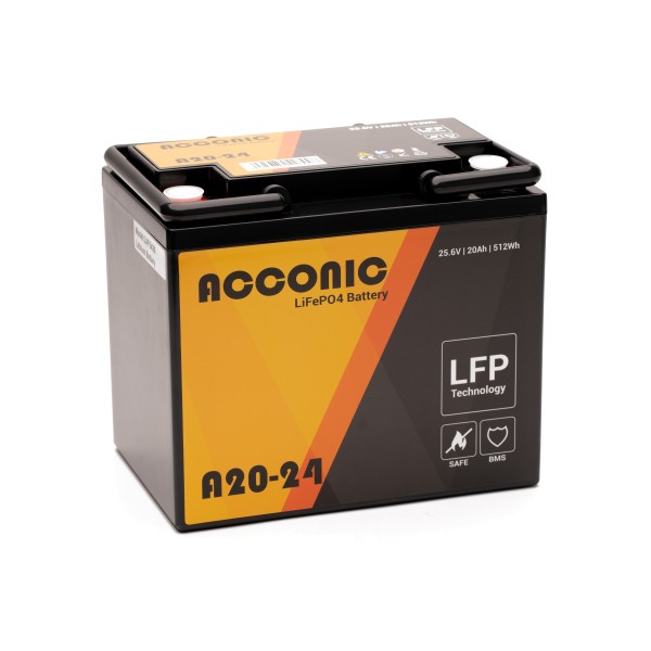 Acconic A20-24 LiFePO4 24V Lithium Versorgungsbatterie 20Ah