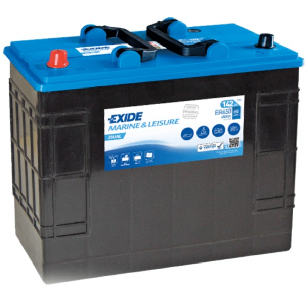 Exide ER650 Dual Versorgungsbatterie 12V 142Ah 850A