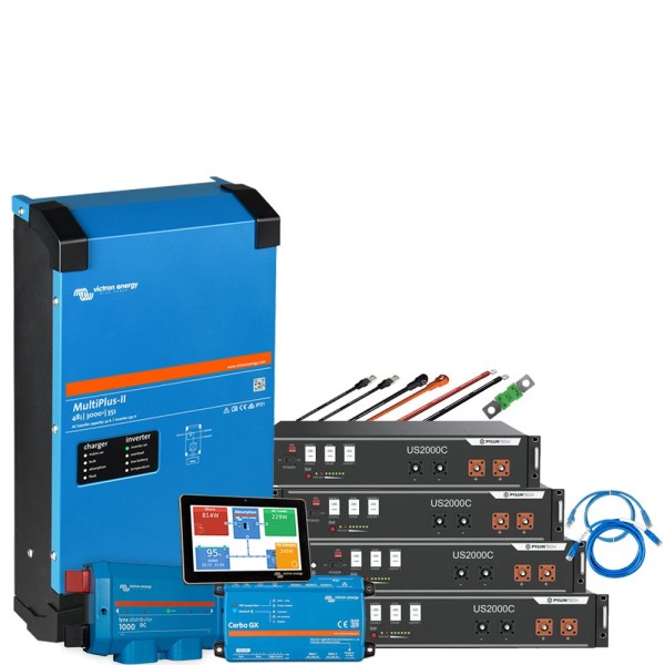 Backup-Kit 1-Phasig 9,6kWh Pylontech LiFePo4 Akku - Victron MultiPlus II 48/3000 Wechselrichter