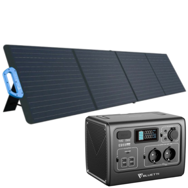 BLUETTI EB55 Powerstation-Set mit 200Wp Solarmodul