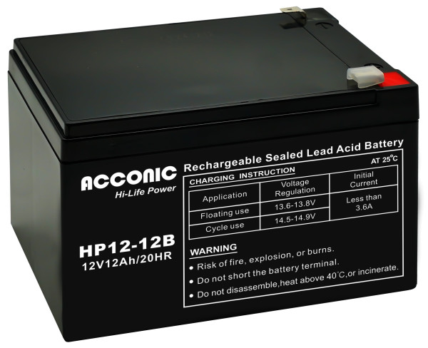 Acconic HP12-12B Hi-Life Power AGM 12V 12Ah Bleiakku
