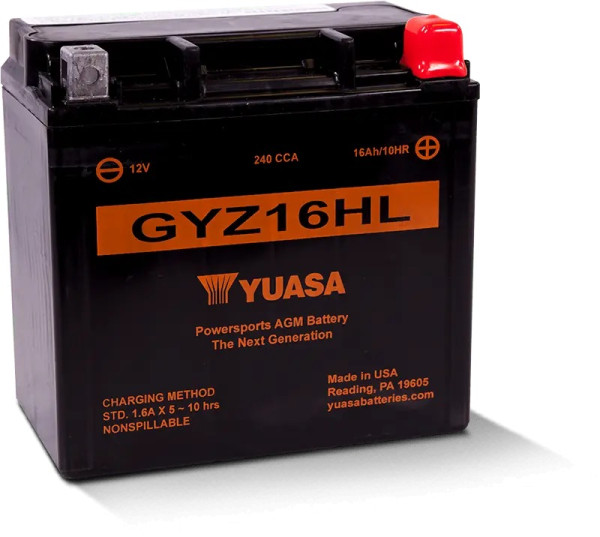 Yuasa GYZ16HL AGM Motorradbatterie 16Ah 12V YTX14L-BS (DIN 51216)