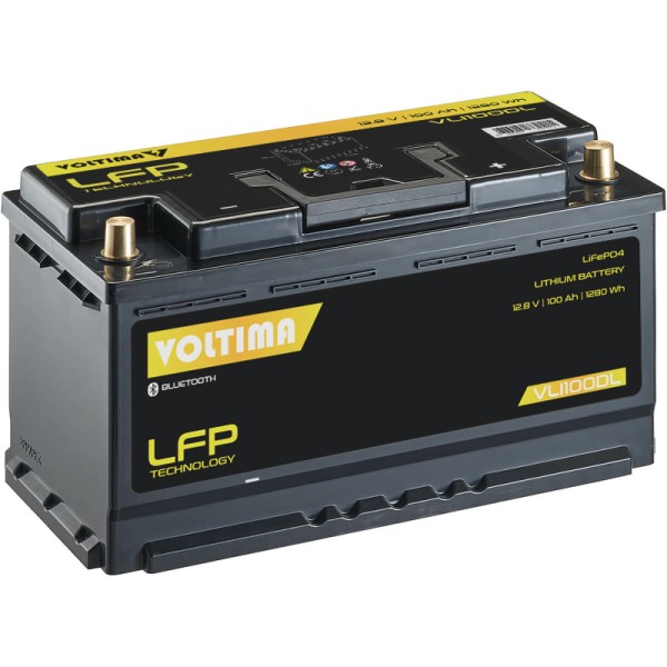 VOLTIMA VLI100DL 12V LiFePO4 Lithium Versorgungsbatterie 100Ah mit App