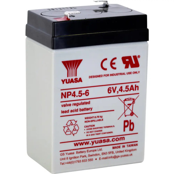 Yuasa NP4.5-6 6V 4.5Ah USV-Batterie