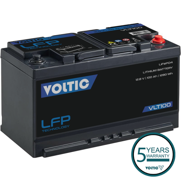 VOLTIC VLT100 12V LiFePO4 Lithium Versorgungsbatterie 100Ah